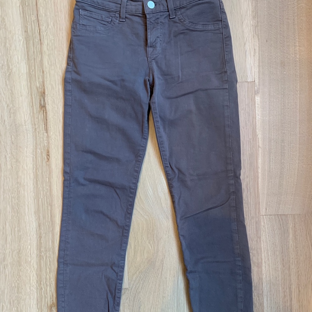 J brand dark grey skinny twill pants